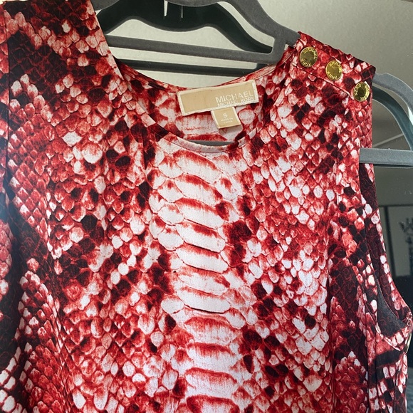 Michael Kors Red Snake print dress : Size S - Picture 3 of 8